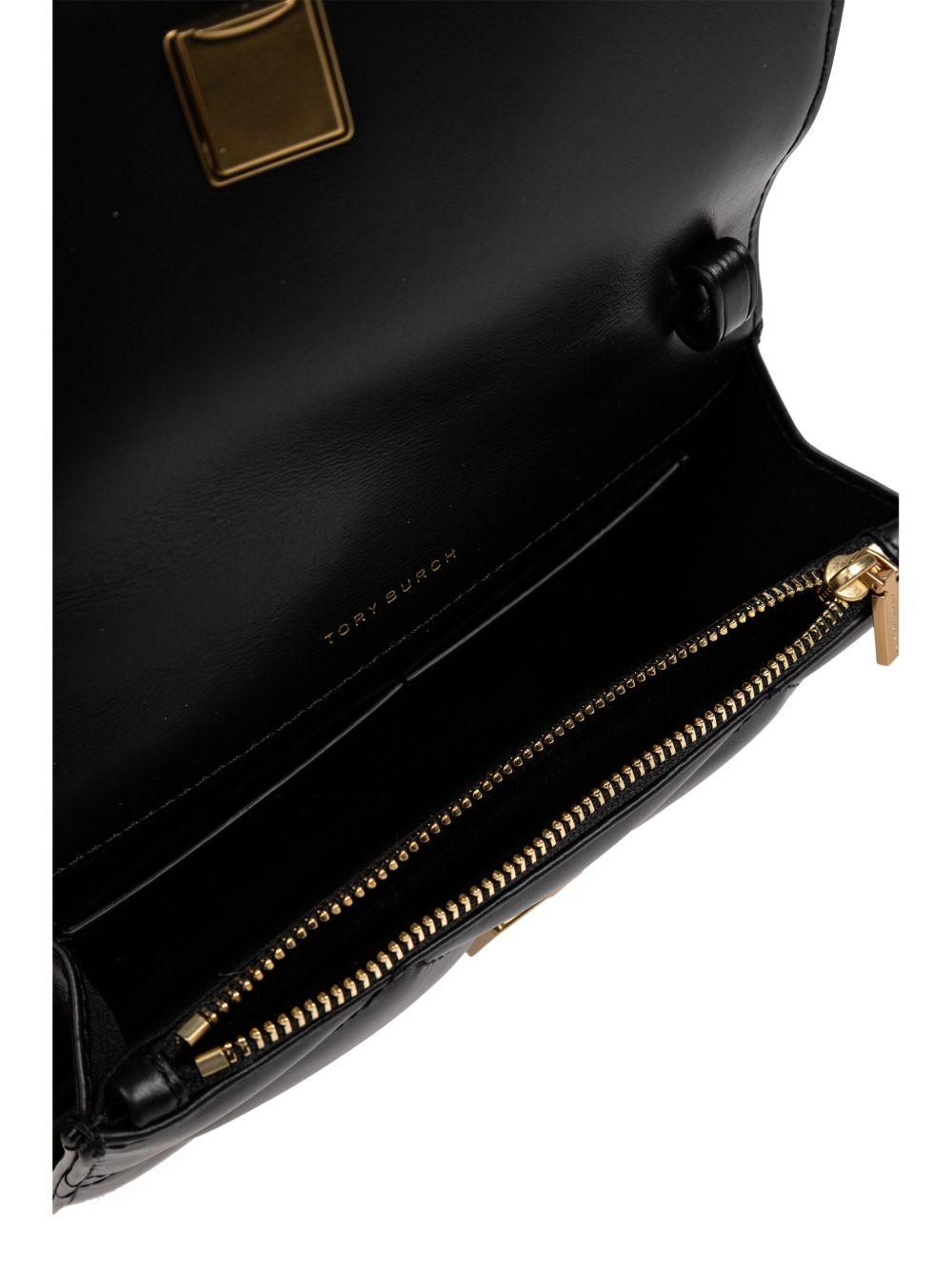 Kira Mini Wallet with Chain and Top Handle with Trapezoid Quilting 158326 001 TORY BURCH 
