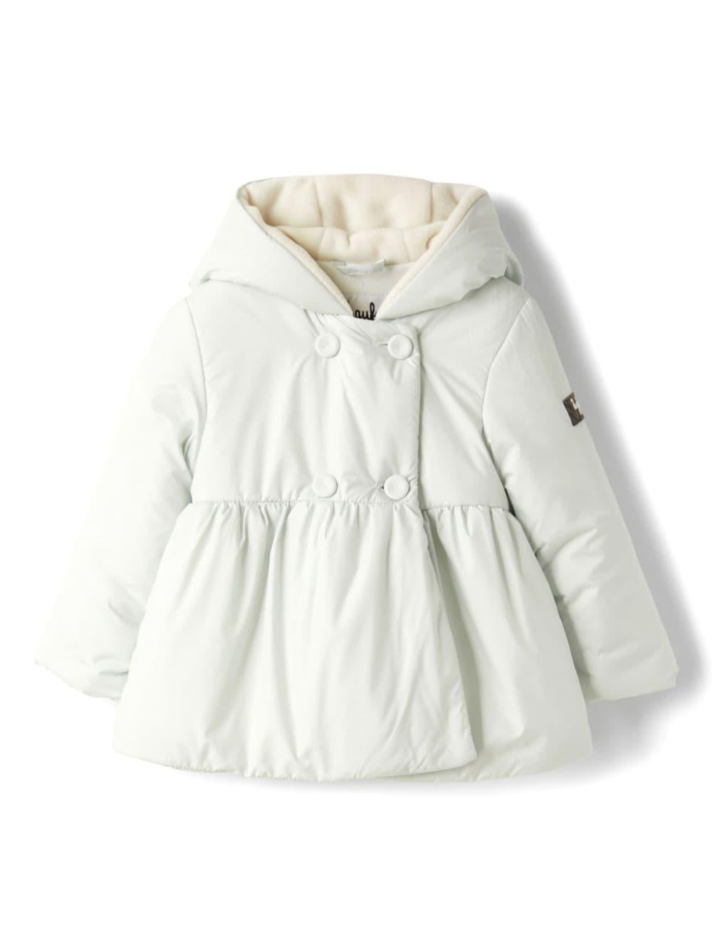 Peplum-hem hooded jacket<BR/><BR/><BR/> A24GM417N0106 100 IL GUFO 