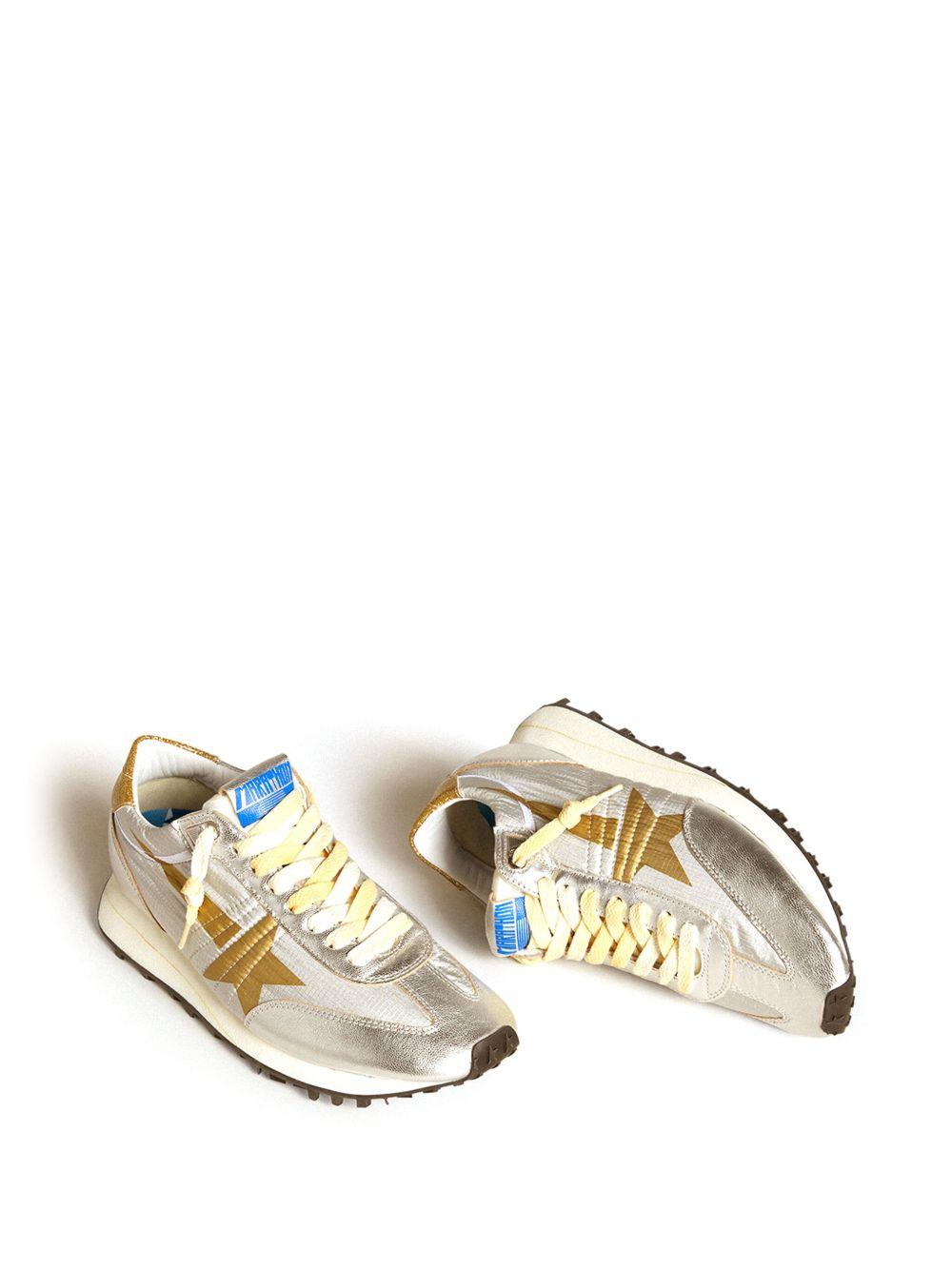 Marathon with silver ripstop nylon upper and gold sta GWF00683 F00549070138 GOLDEN GOOSE 