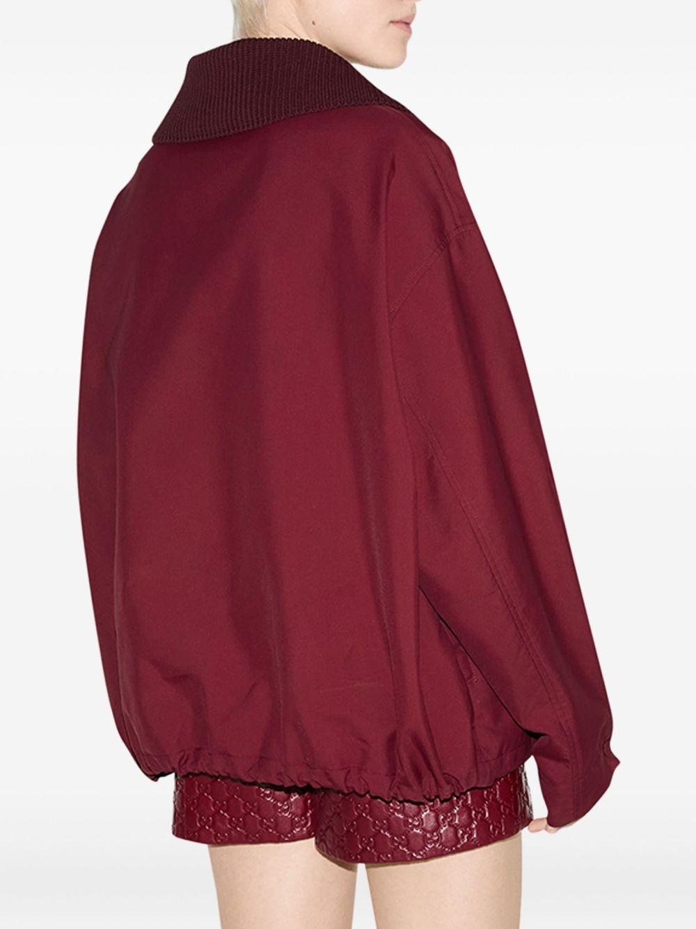 Bomber jacket in embossed gabardine 816904 Z8BYB6014 GUCCI 