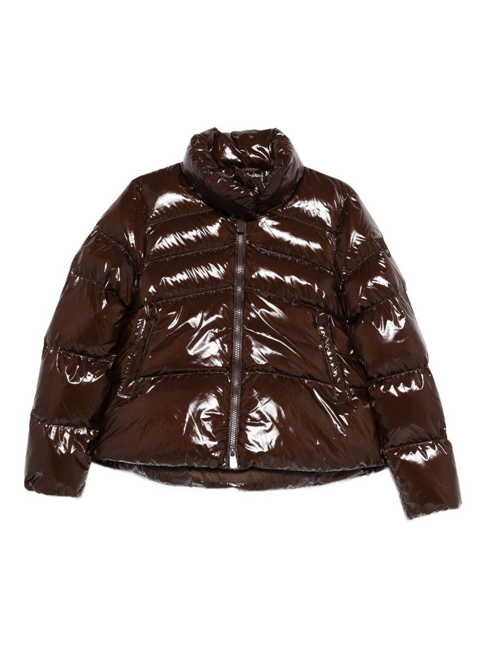 Padded crystal nylon pea coat 101598 A2P7M22 PINKO 