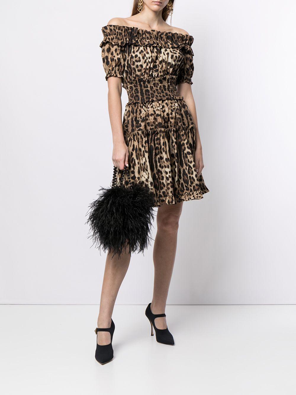 Short leopard-print poplin dress F6A0UT HS5E3HY13M DOLCE & GABBANA 