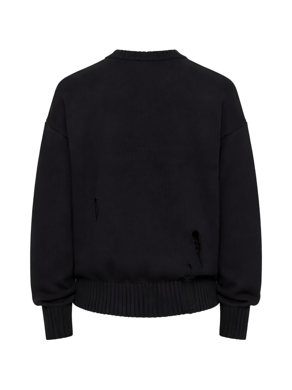 graphic-print distressed sweater AMTOKN1032 001 AMIRI 