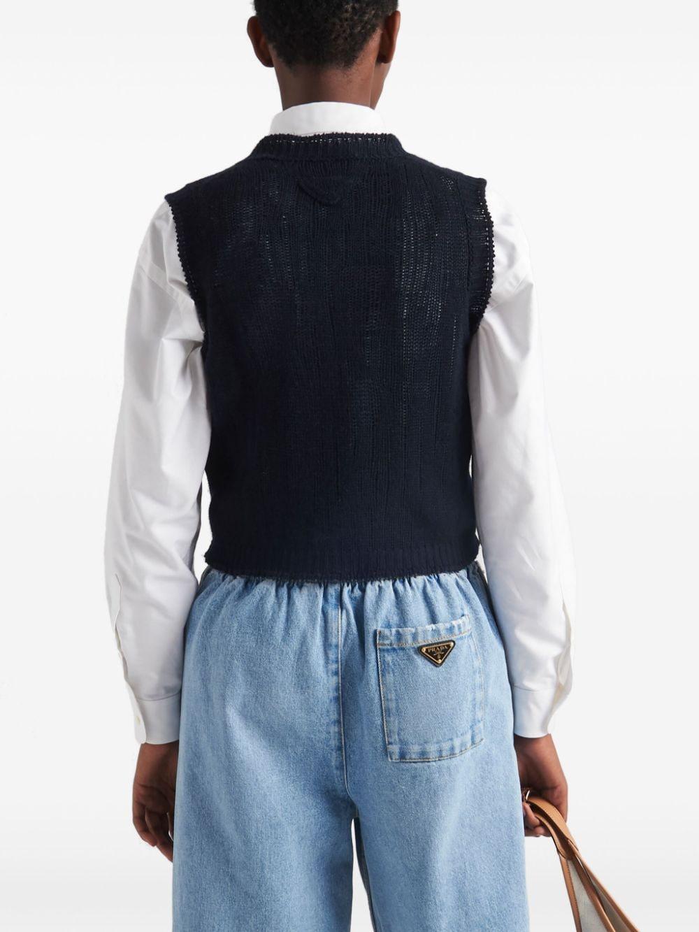 V-neck cashmere vest<BR/><BR/><BR/> P29A96 14KDF0008 PRADA 