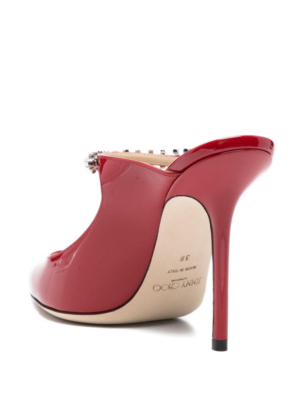 Bing 100 heeled mules BING100PAT RUBY RED JIMMY CHOO 