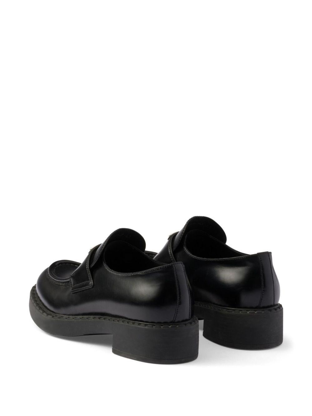 Chocolate brushed leather loafers 1D246MULS F-G050F0002 PRADA 