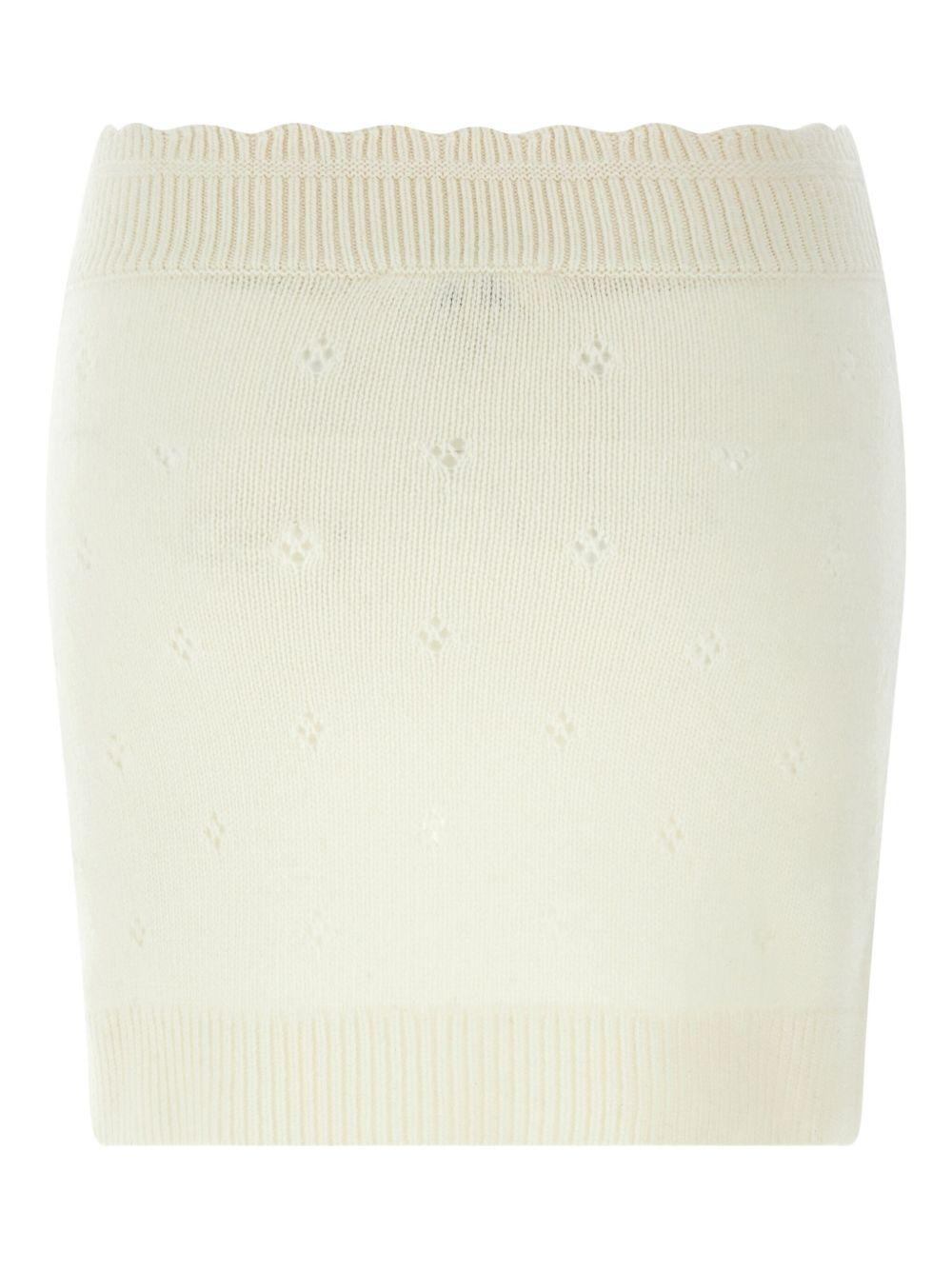 Fitted mini skirt in wool and cashmere knit CH25WMJ06590 107 CHLOÉ 