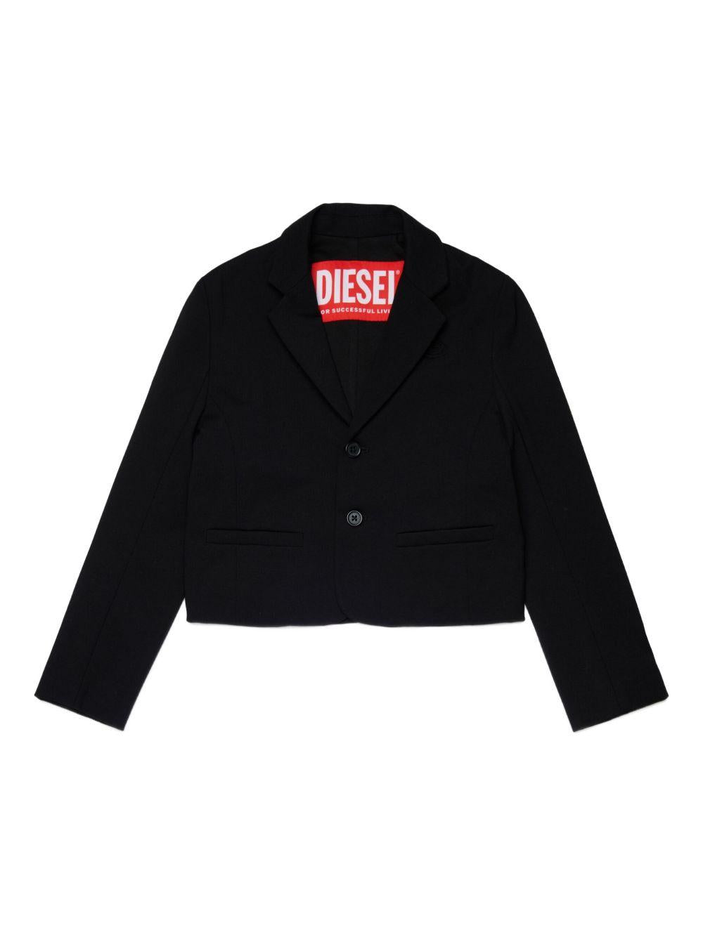 Cropped blazer with welt pockets J02646 KYATEK900 DIESEL KIDS 