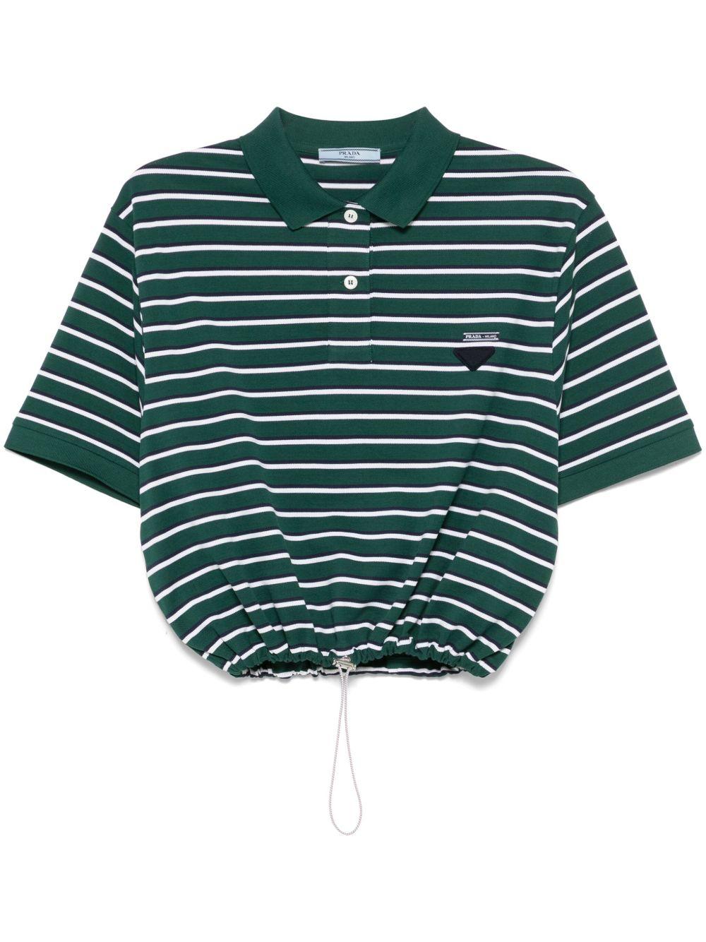 Striped polo top<BR/><BR/><BR/> 39609 16WCF0B8Q PRADA 