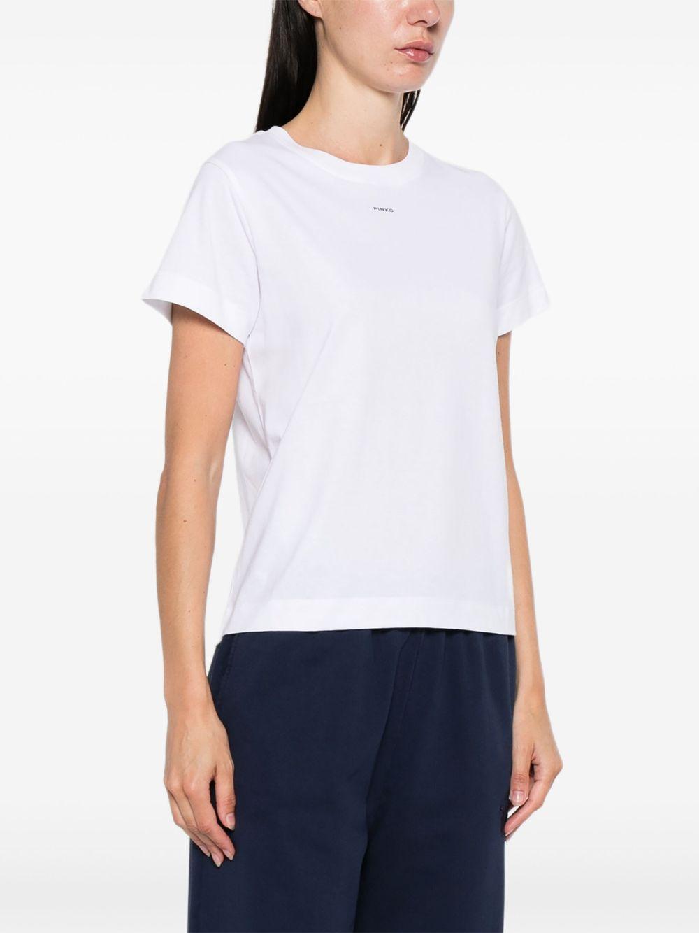 Logo-print T-shirt 100373 A2REZ04 PINKO 