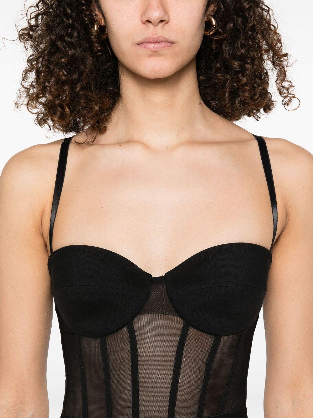 Logo-waistband bodysuit<BR/><BR/><BR/> BO02351E2 110 ELISABETTA FRANCHI 