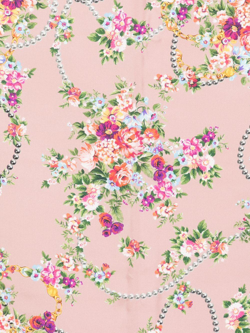 small flower bouquets-print silk twill scarf FN090R GDDLHHF5XK DOLCE & GABBANA 