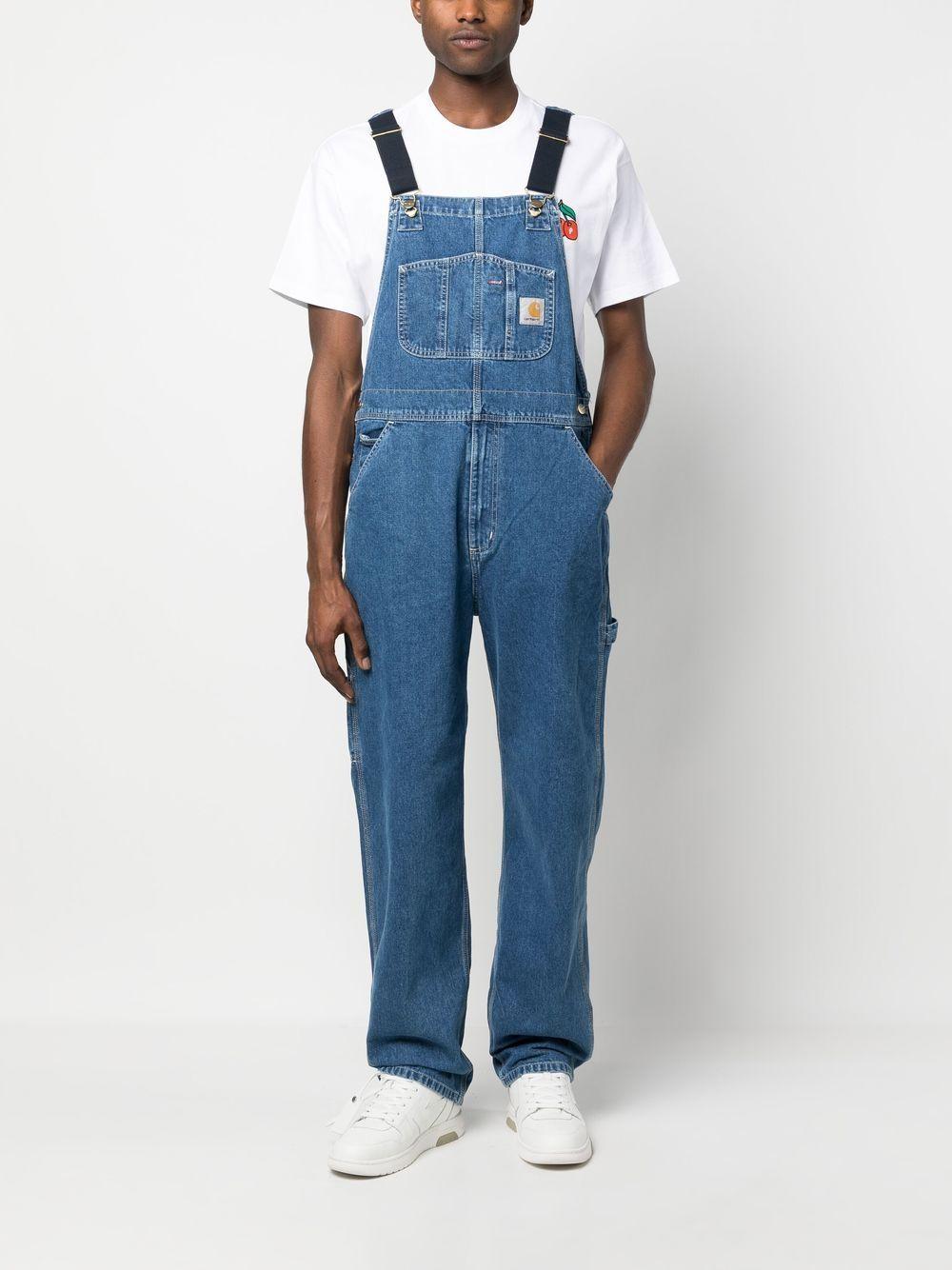 Logo-patch straight-leg dungarees<BR/><BR/> I022946 Bib Overall01.06.32 CARHARTT WIP 