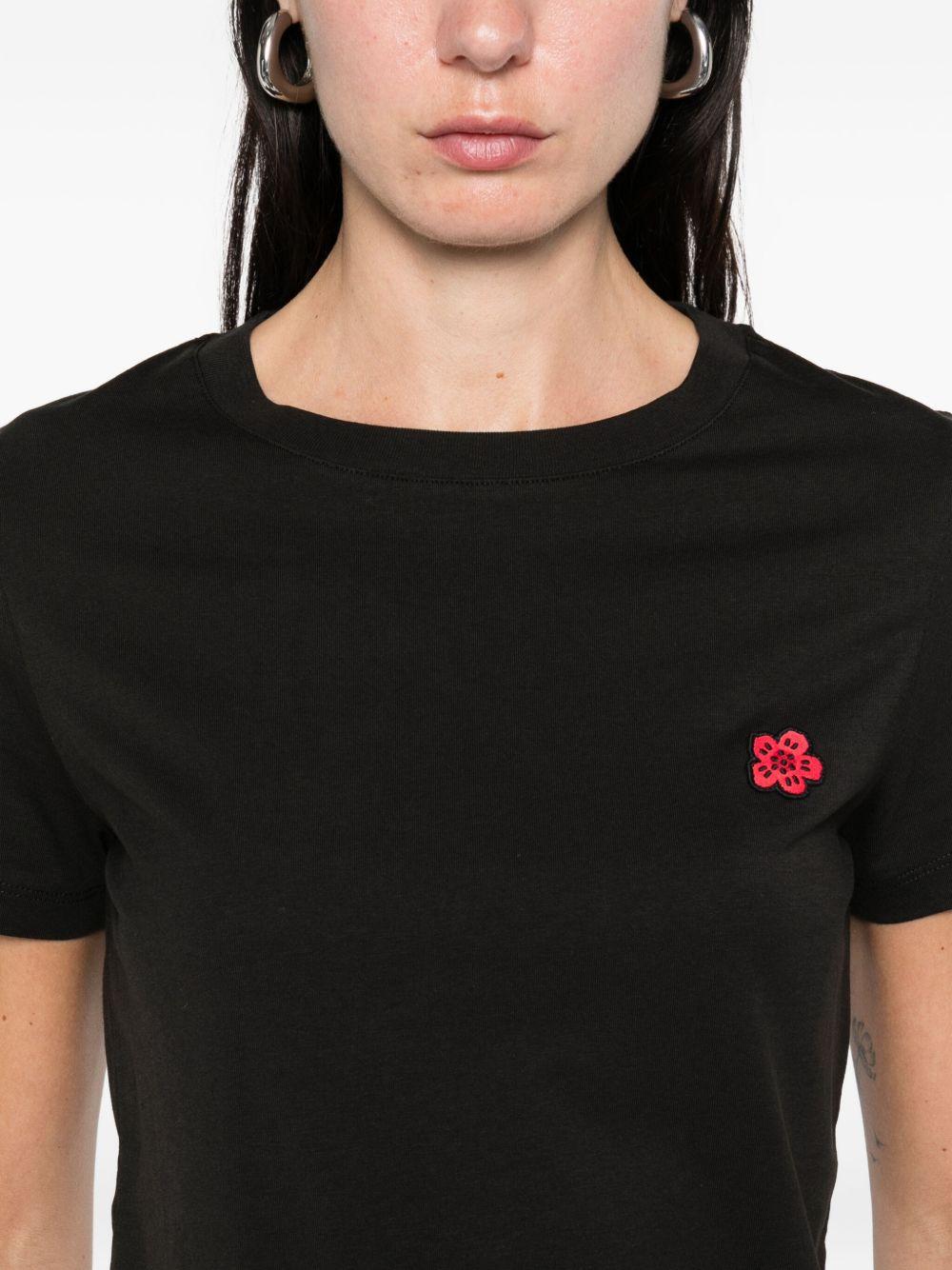 'Boke Flower' embroidered T-shirt in cotton FF62TS2594SO 99JBLACK KENZO 