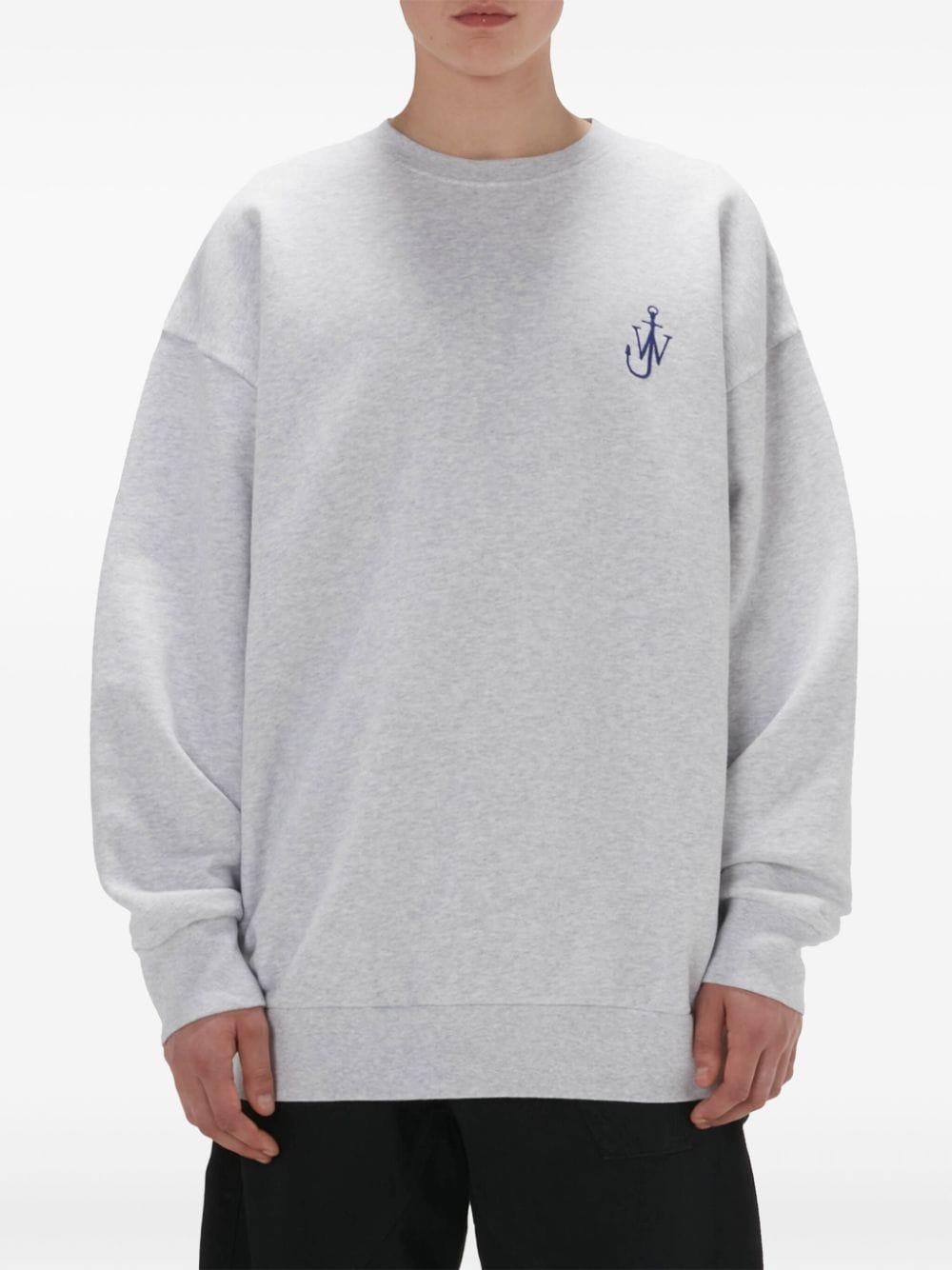 Anchor-logo organic cotton sweatshirt<BR/><BR/><BR/> JW0209 PG1386905 JW ANDERSON 