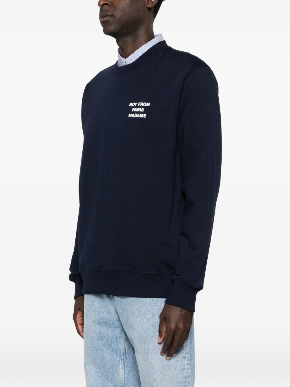 slogan-print sweatshirt PERM-SW149 CO127NY DRÔLE DE MONSIEUR 