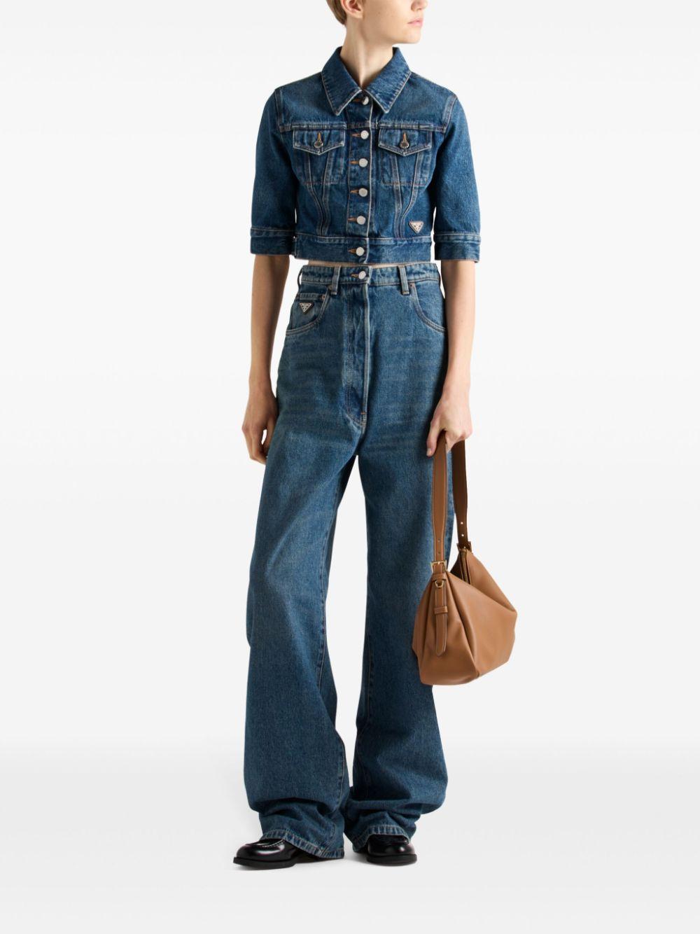 Wide-leg jeans<BR/><BR/><BR/> GFP519 12OYF0008 PRADA 
