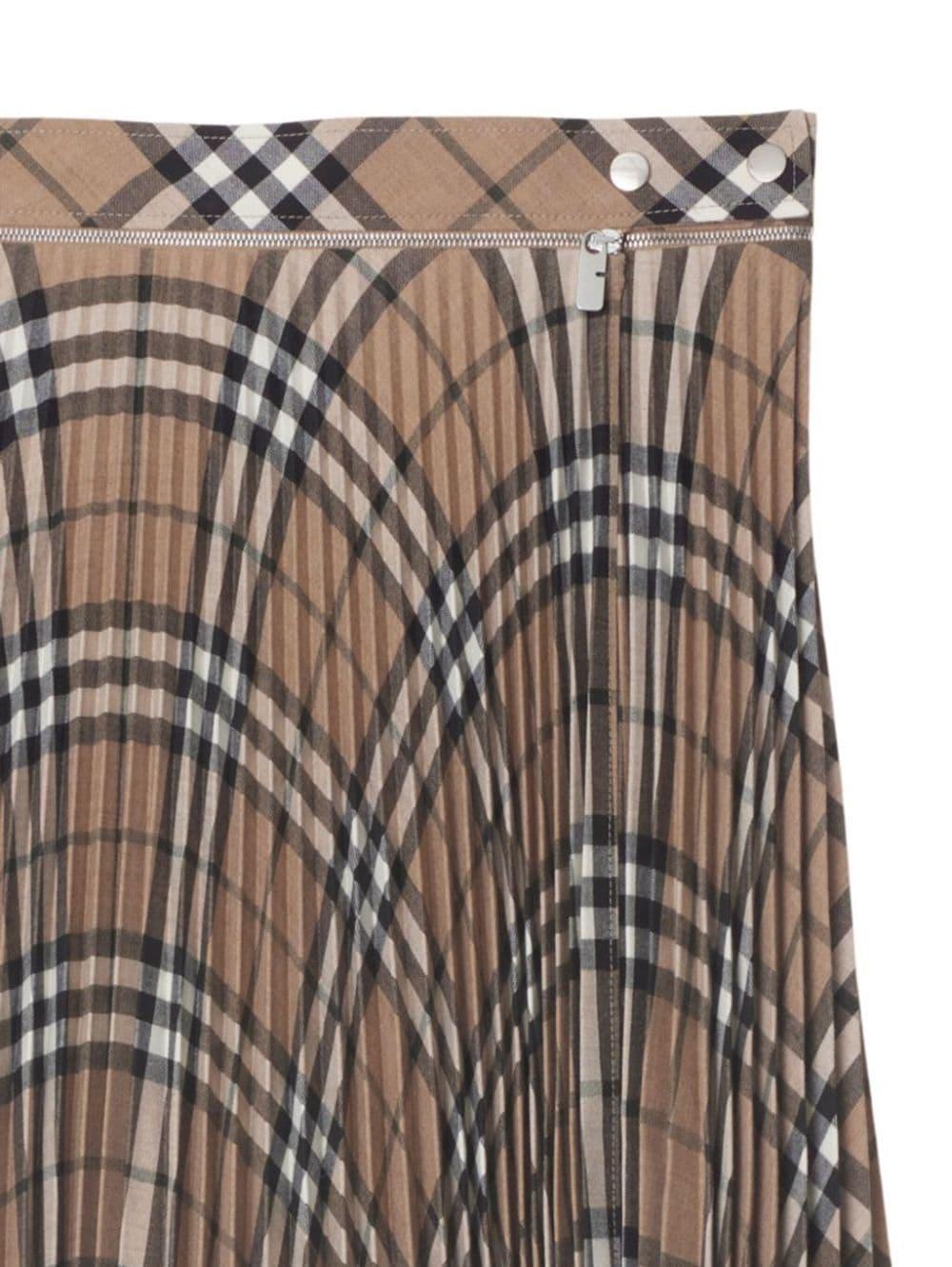 Pleated check skirt<BR/><BR/><BR/> 8093011 C1202 BURBERRY 