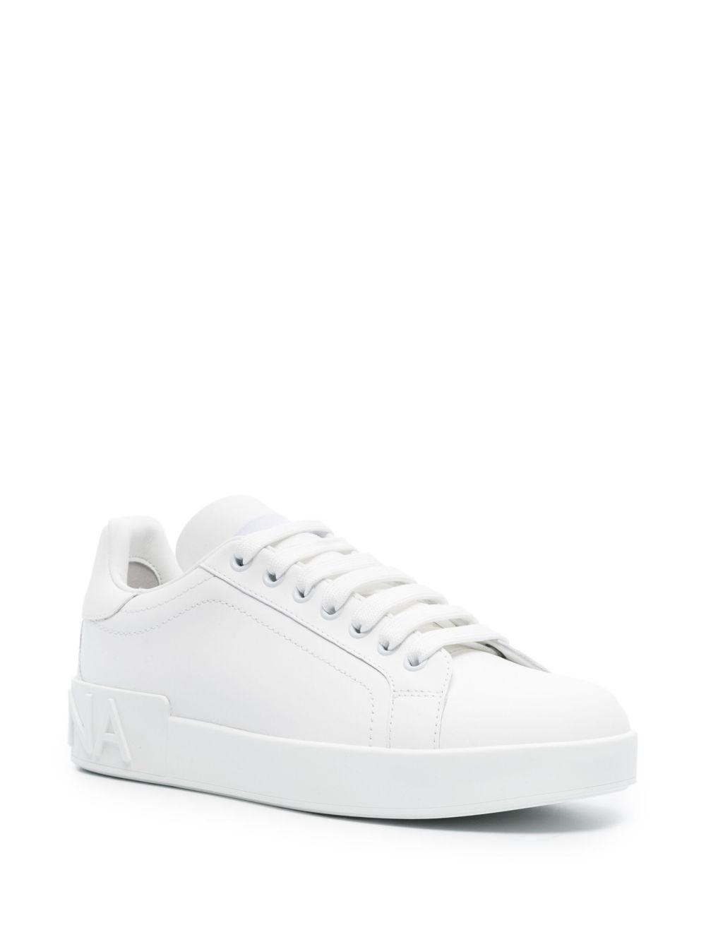 Total white logo-patch sneakers CK1544 A106580001 DOLCE & GABBANA 