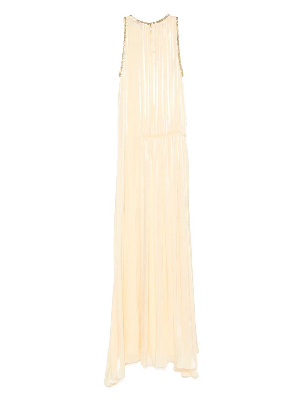 Flower-detail maxi dress<BR/><BR/> 78AJO489 N0380620 GENNY 
