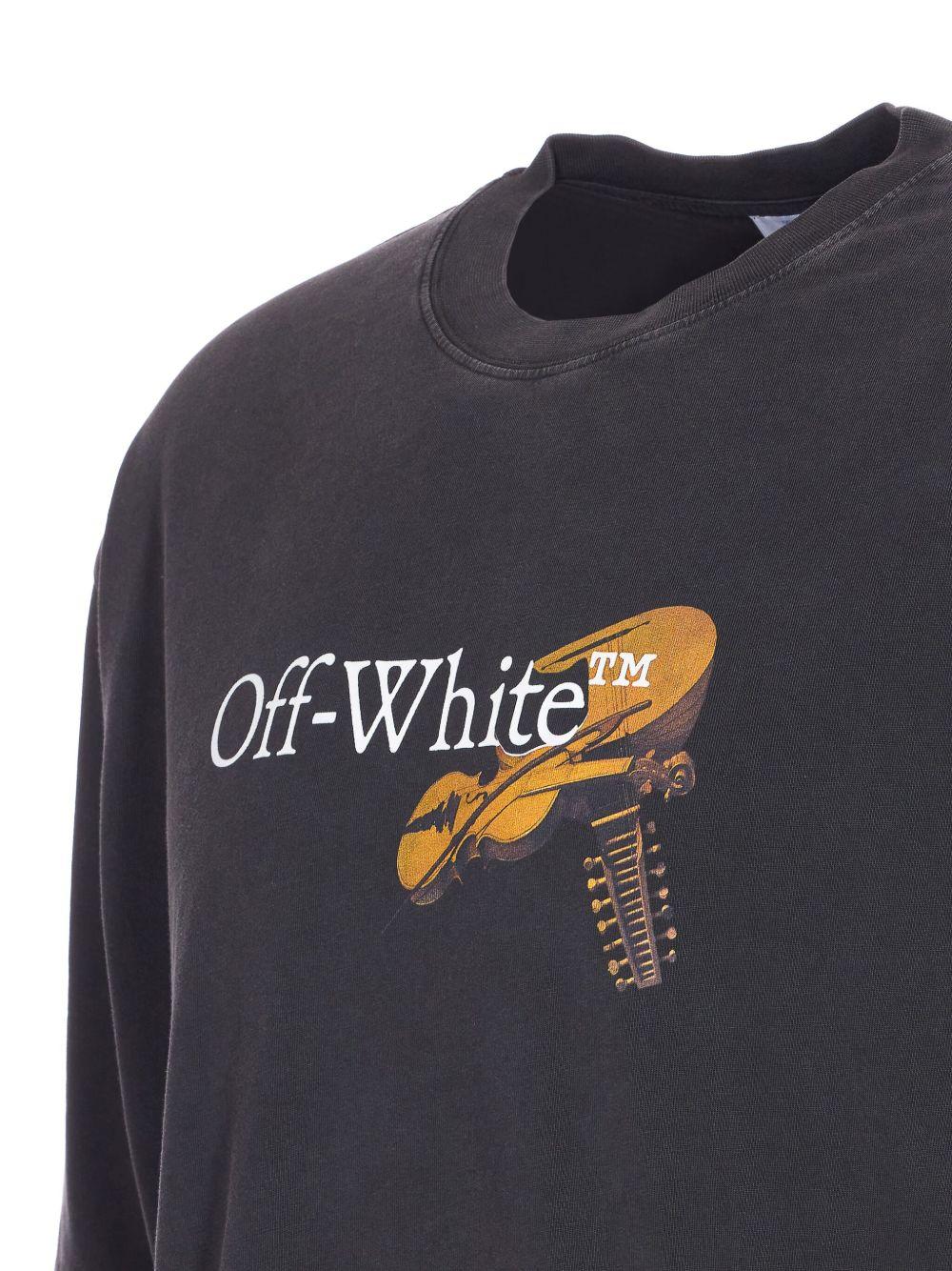 T-shirt with logo and Caravaggio print on the front and back OMAA120F25JER00V 1301 OFF-WHITE 