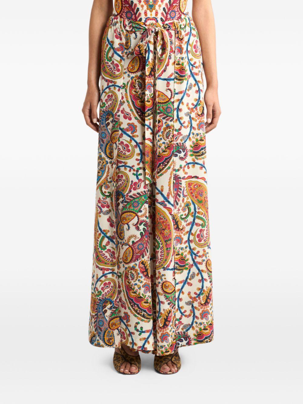PALAZZO TROUSERS WITH BELT AND FLORAL PAISLEY PATTERN WRPA0013 AKF33X0801 ETRO 
