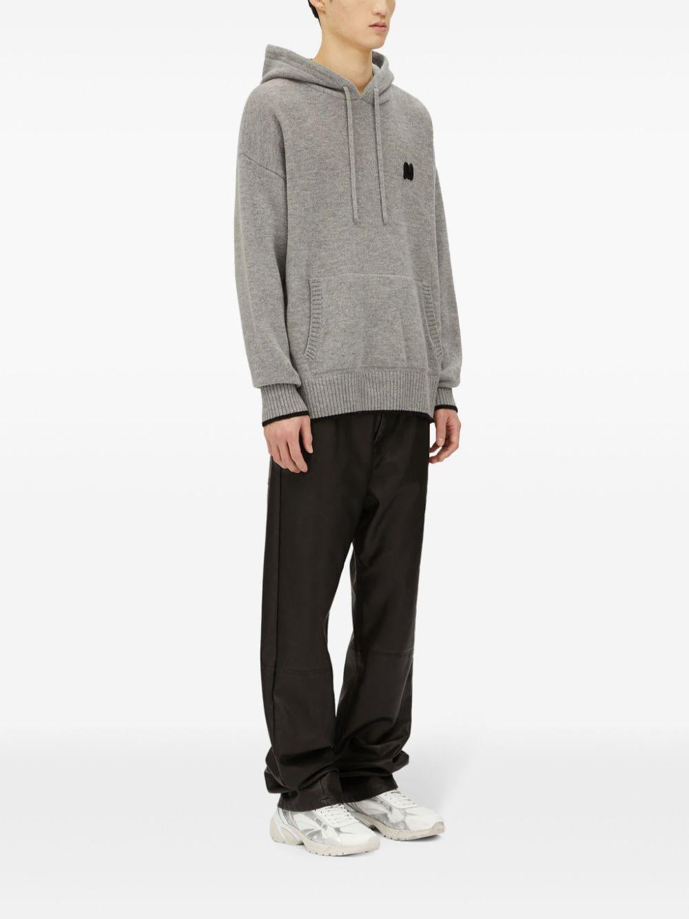 Logo patch drawstring hoodie<BR/><BR/> 3740MM200 24779096 MSGM 
