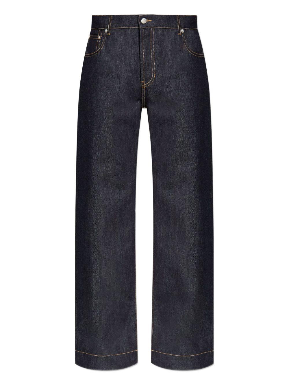 Wide Leg Denim Jeans 839142 QYAAB4244 ALEXANDER MCQUEEN 