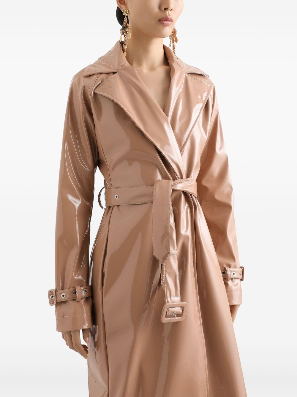 Coated faux leather trench coat F0W3WT FUSW7M0179 DOLCE & GABBANA 