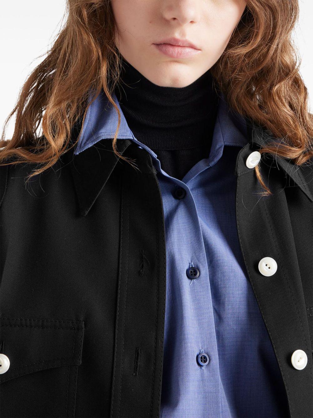 Wool gabardine coat<BR/><BR/><BR/> P614S 108NF0002 PRADA 