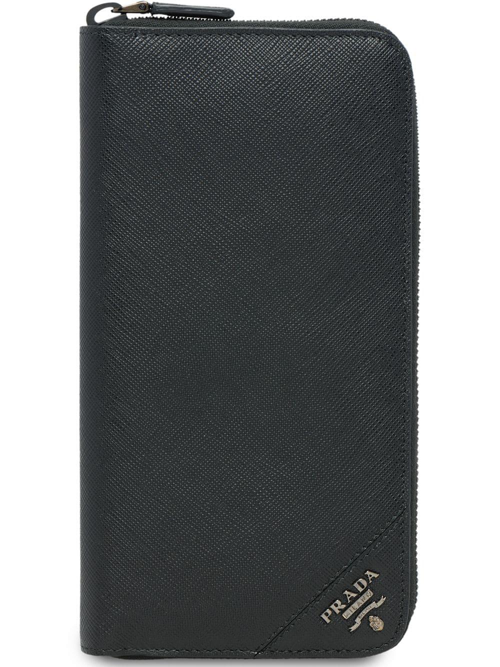 Black saffiano leather wallet 2ML317 QMEF0002 PRADA 