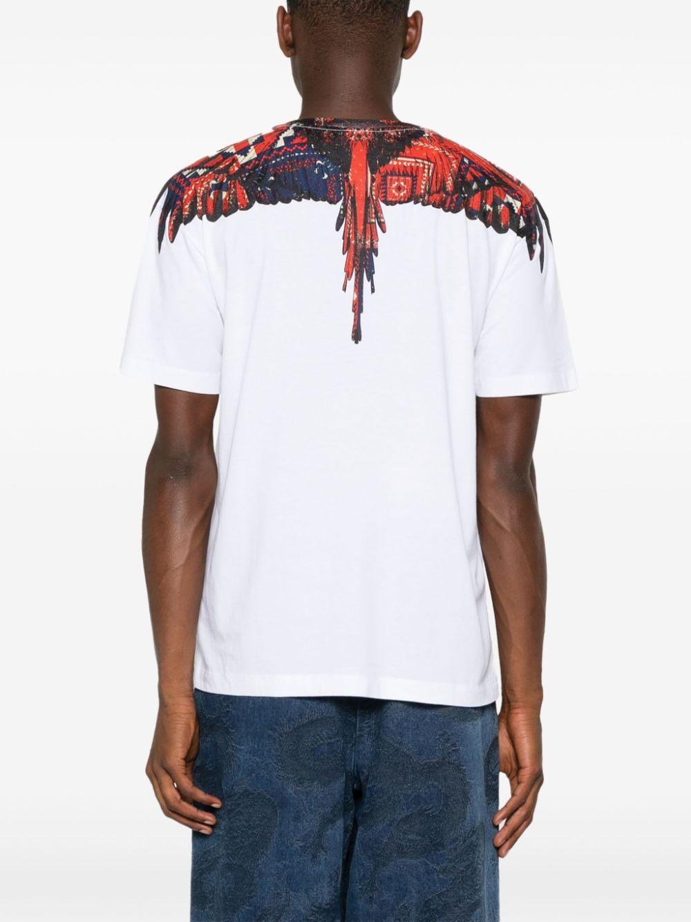 Wings print T-shirt CMAA056F24JER003 0127 MARCELO BURLON 