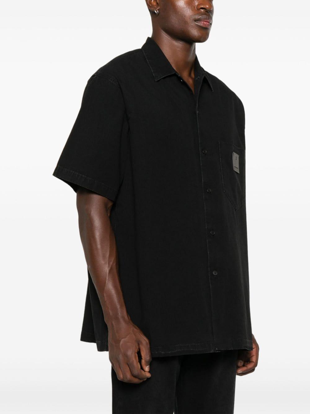 Logo-patch shirt<BR/><BR/><BR/> BM610E5 YB1001 GIVENCHY 