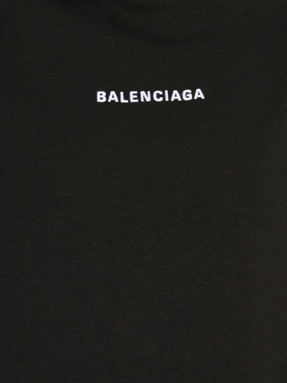 Black logo-embroidered T-shirt 818431. TPVK11070 BALENCIAGA 