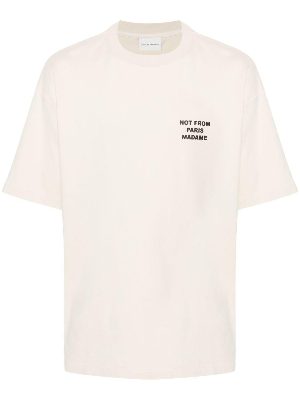 Le Slogan Classique cotton t-shirt PERM-TS203 CO002MT DRÔLE DE MONSIEUR 