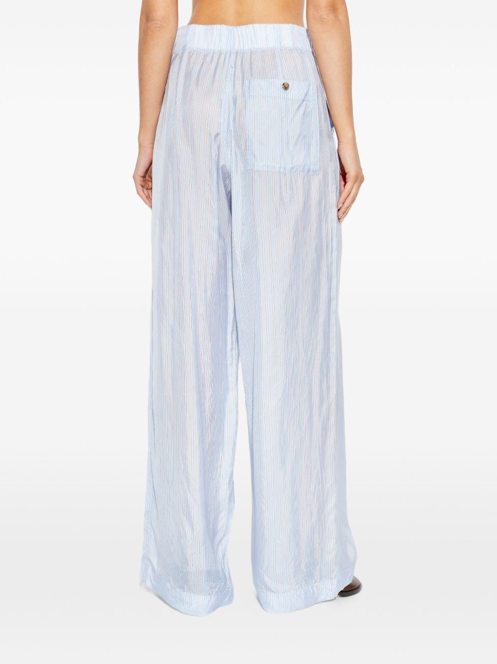 wide-leg trousers in striped twill 130909 3276514 DRIES VAN NOTEN 