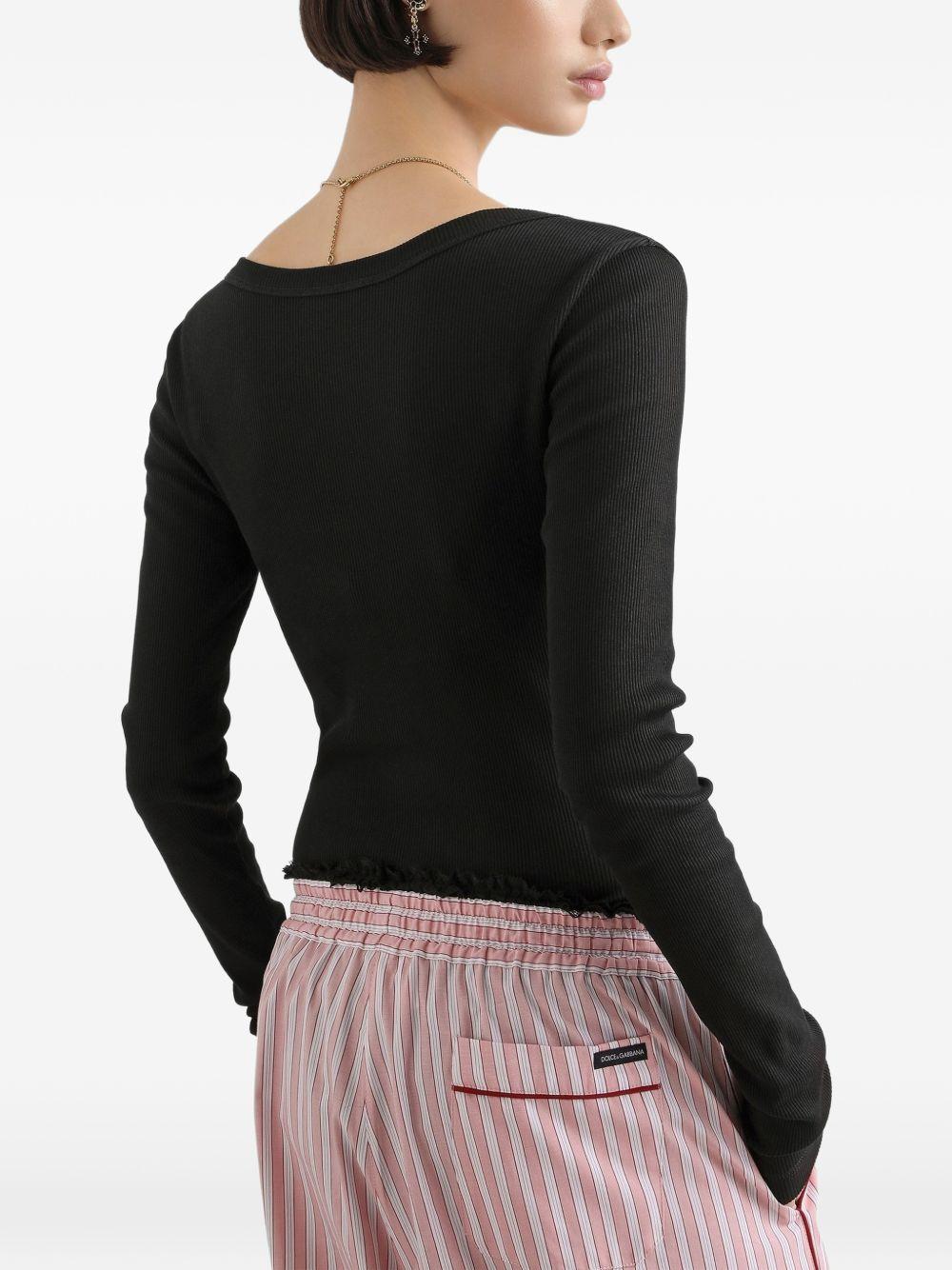 Ribbed cotton henley T-shirt F8W44T FU7AVN0000 DOLCE & GABBANA 