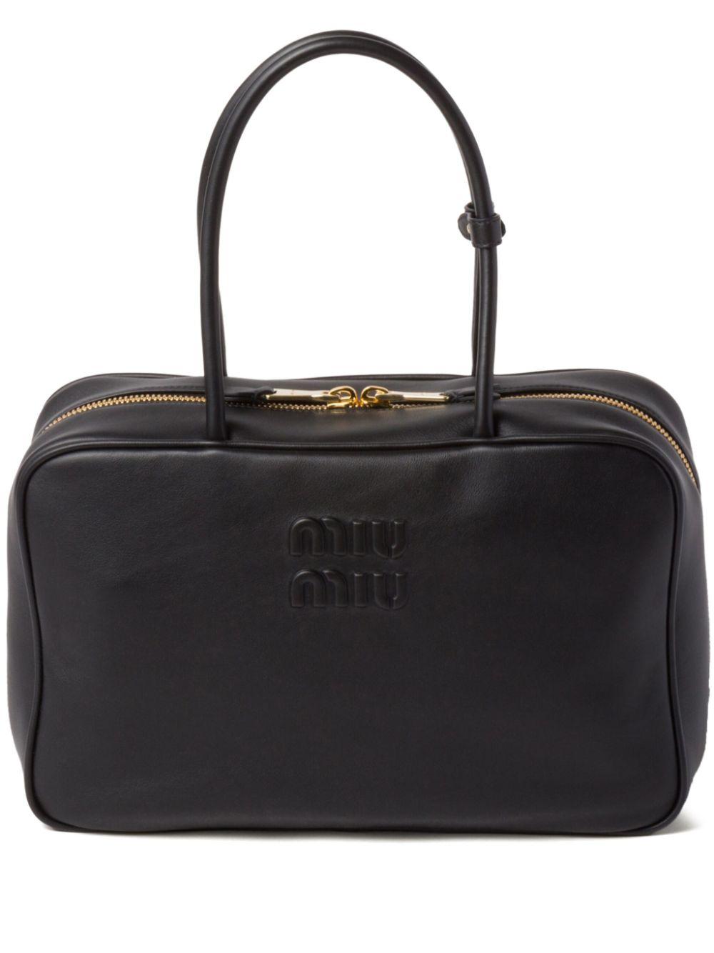 Leather Beau bag<BR/><BR/><BR/> 5BB117 2CRWF0002 MIU MIU 