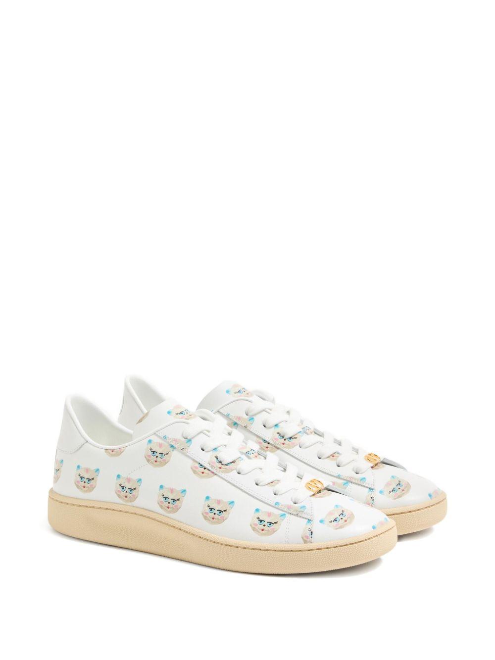 Royco Trainer In Nappa Calfskin With Le Chat De La Maison Pattern 8Y2S0K34EAM A7F VALENTINO GARAVANI 