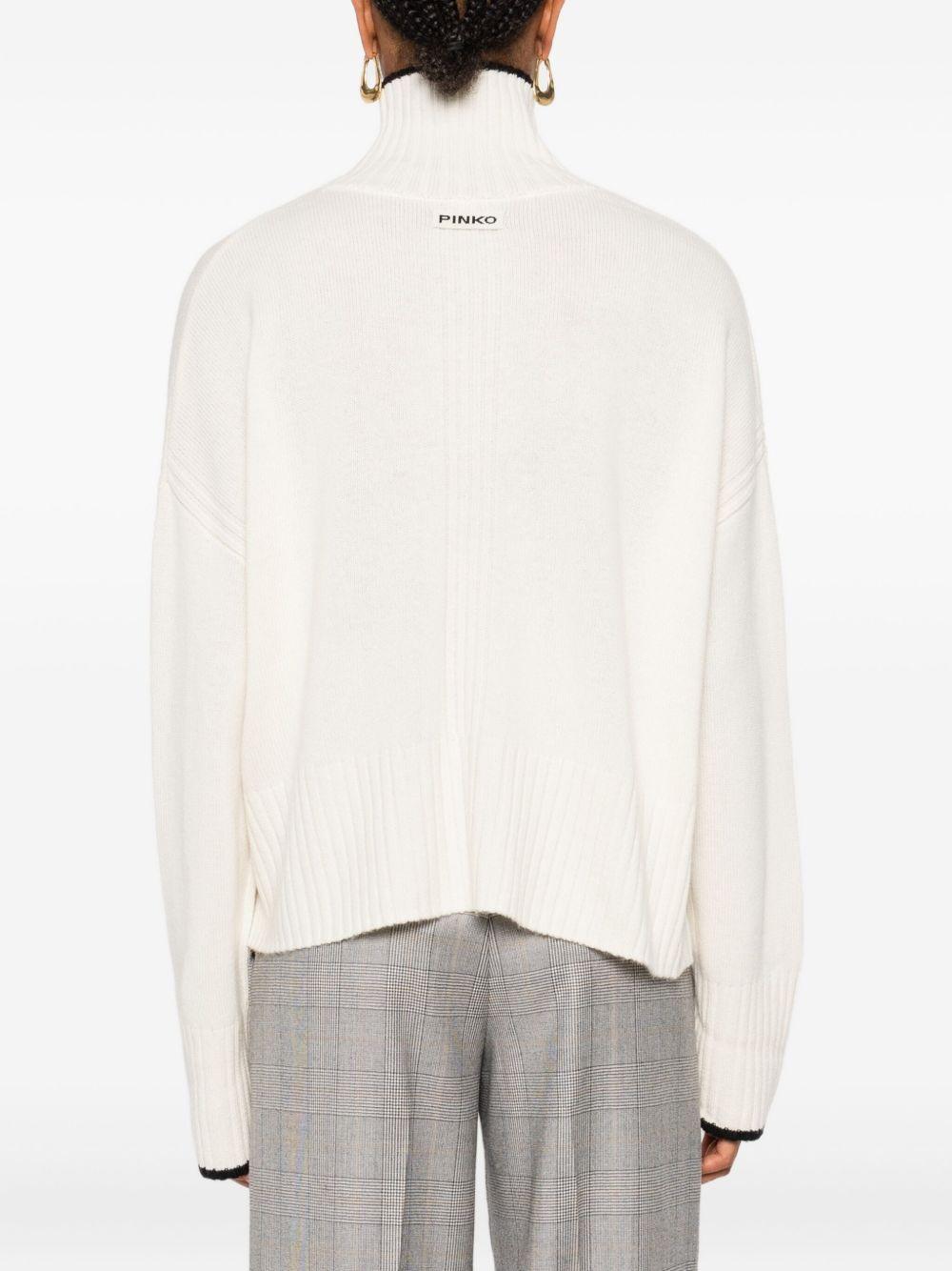 Knit polo-neck sweater 105446 A2Q9Z13 PINKO 