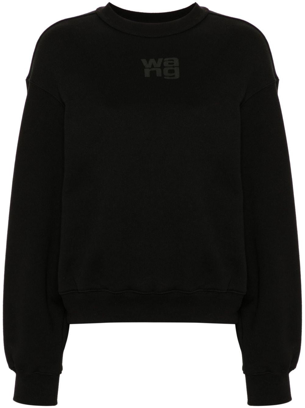 Logo-embossed cotton sweatshirt 4CC3241508 001 ALEXANDER WANG 