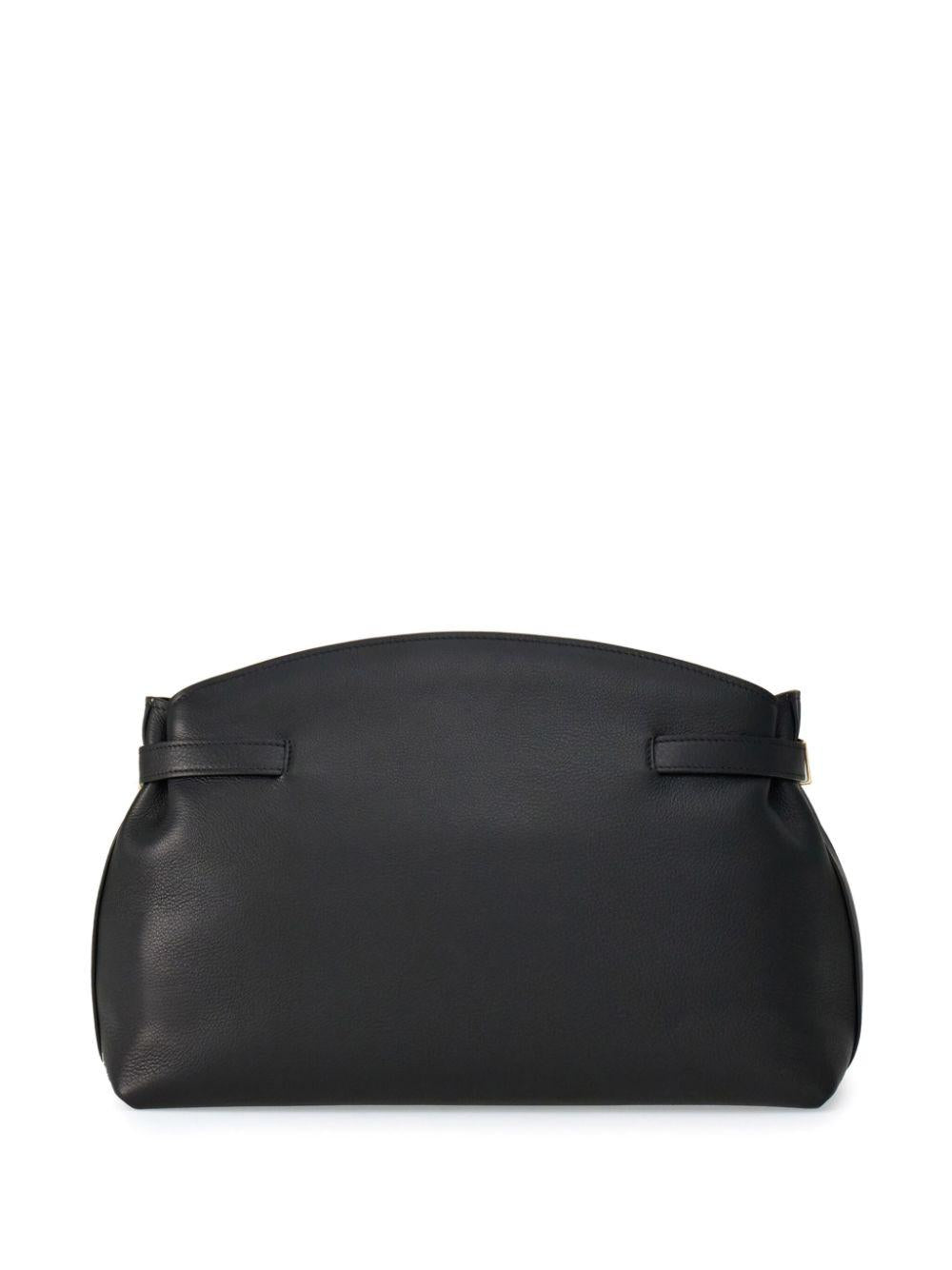 Large Hug  pouch leather bag<BR/><BR/><BR/> HUG POUCH L 766676NERO FERRAGAMO 