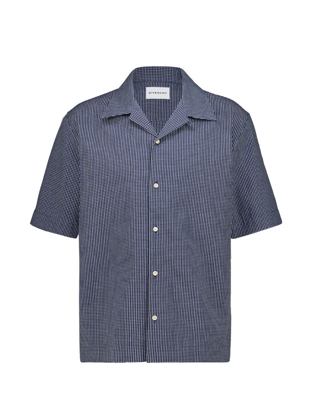 Checked shirt in cotton with GIVENCHY Paris embroidery BM616J16BG 114 GIVENCHY 