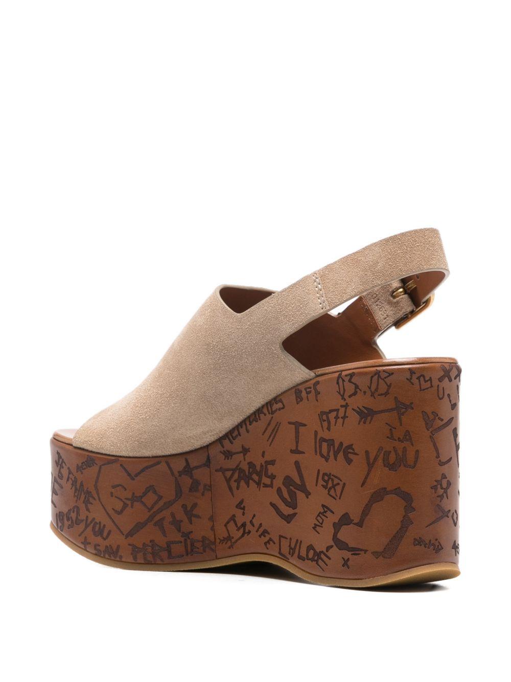 Maxime Wedge Sandals CH25A10GRY 751 CHLOÉ 