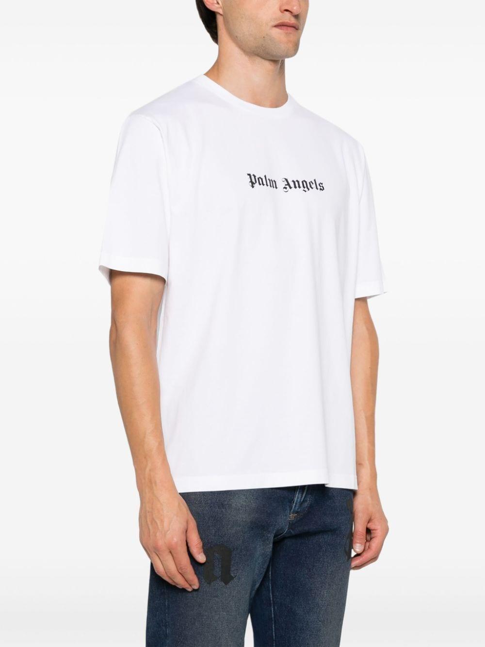 Front logo t-shirt PMAA089C99JER003 0110 PALM ANGELS 