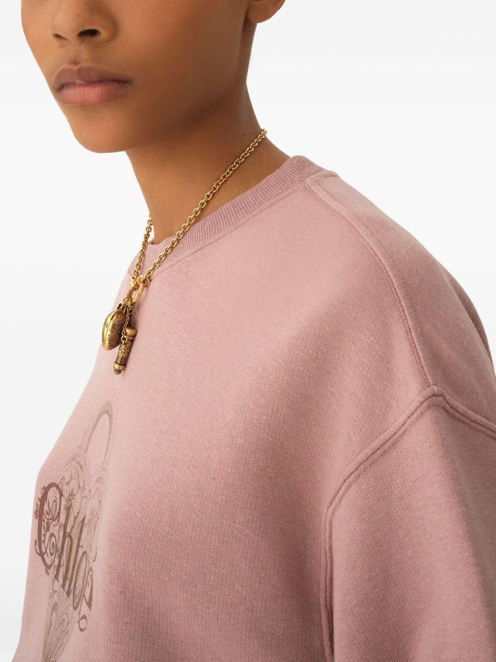 Oversized fleece sweatshirt with logo CH25WJH27194 6R5 CHLOÉ 
