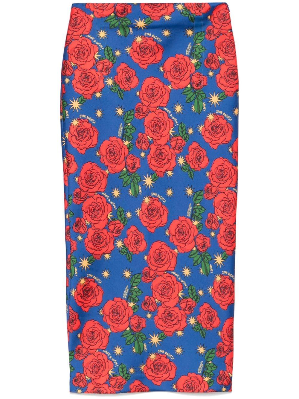 Floral-print midi skirt AE-SK45-DU STARFLOW ALESSANDRO ENRIQUEZ 