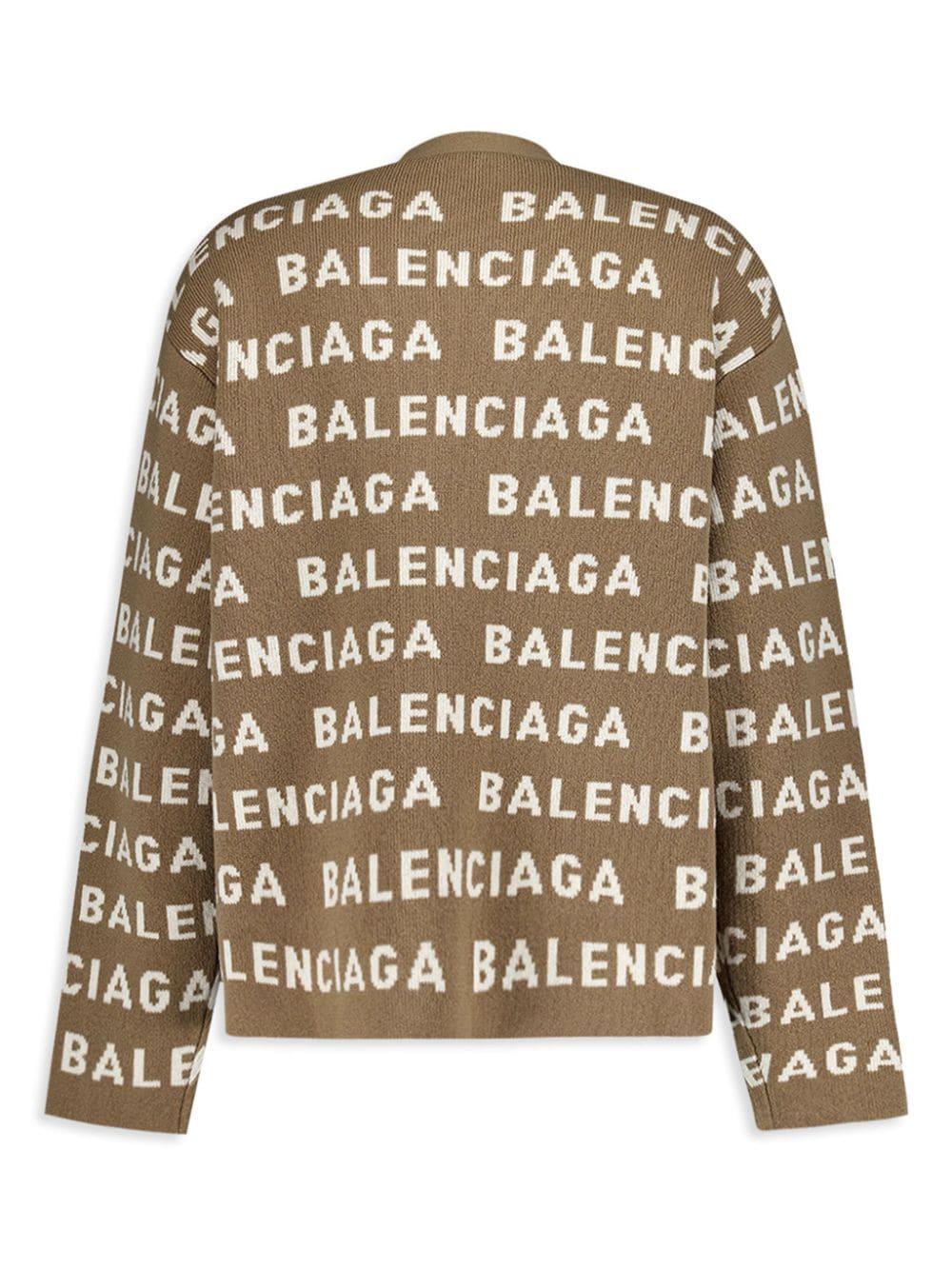 Logo intarsia knit cardigan <BR/><BR/> 766471 T16739677 BALENCIAGA 