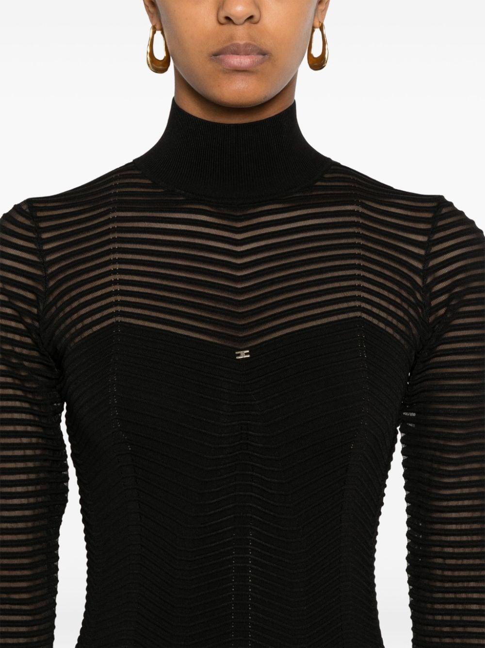 3D herringbone midi dress<BR/><BR/><BR/> AM02B46E2 110 ELISABETTA FRANCHI 