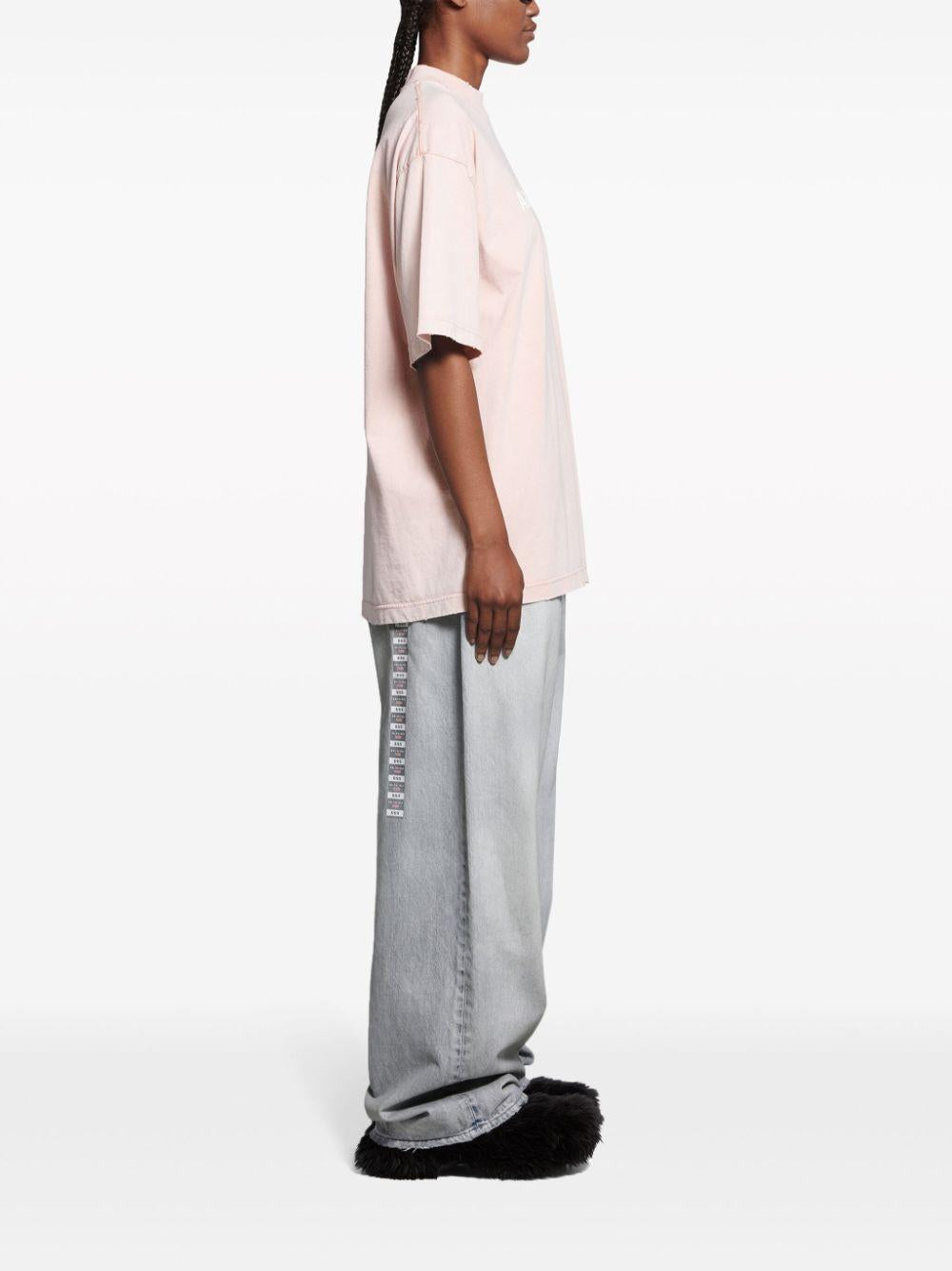 Mirror logo-print T-shirt<BR/><BR/> 764235. TNVV85708 BALENCIAGA 